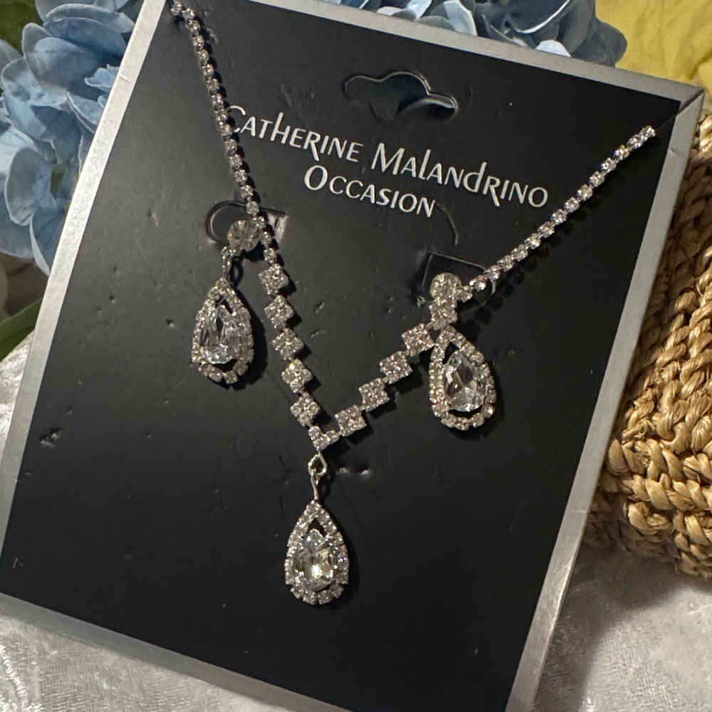 🌸Final price🌸 Catherine Malandrino Silver Necklace and Earring Set